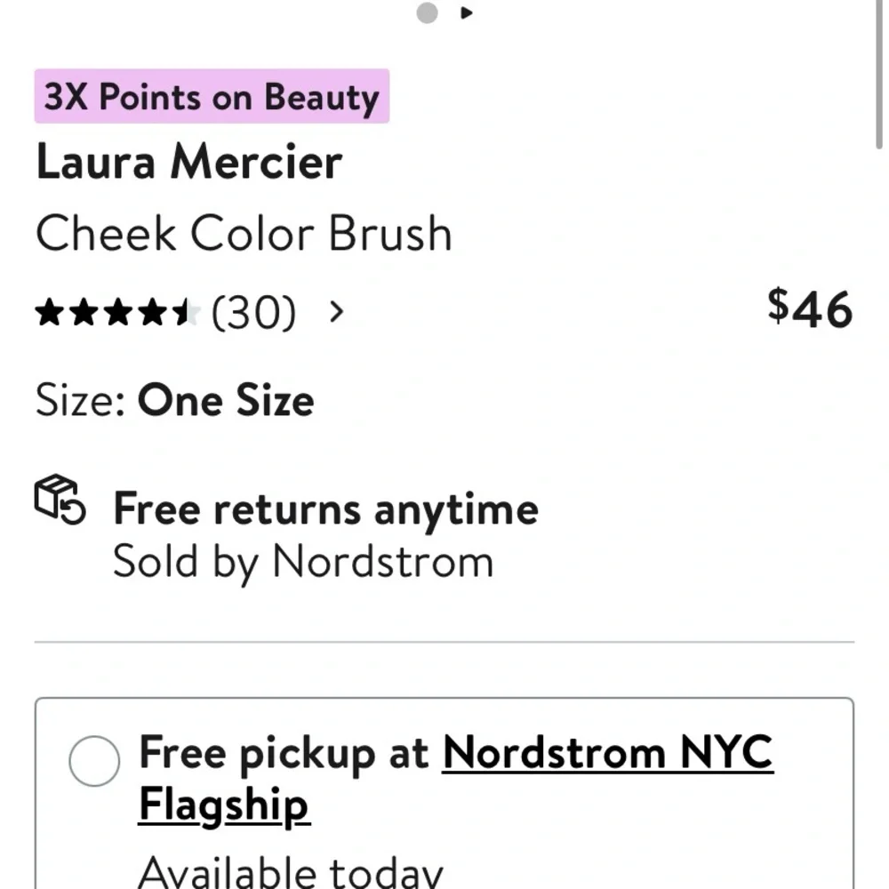 Laura Mercier Brush Cheek Color Brush - NWT